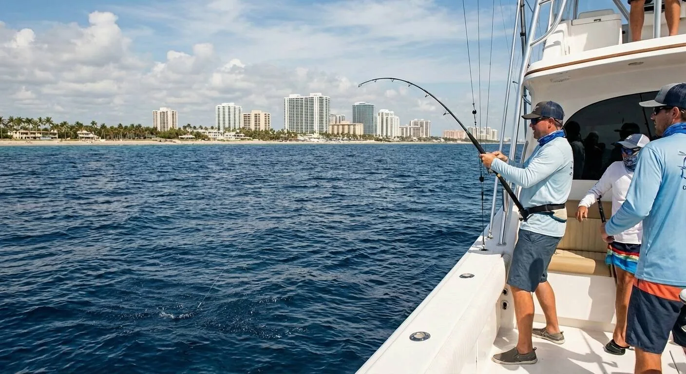 Sailfish leaping on a kite-fishing charter near South Florida - Nomad Fishing Charters