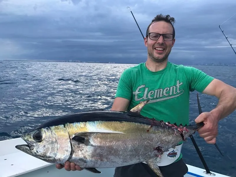 Strong Gulf Stream current cutting through blue water offshore of Miami, FL - Nomad Fishing Charters